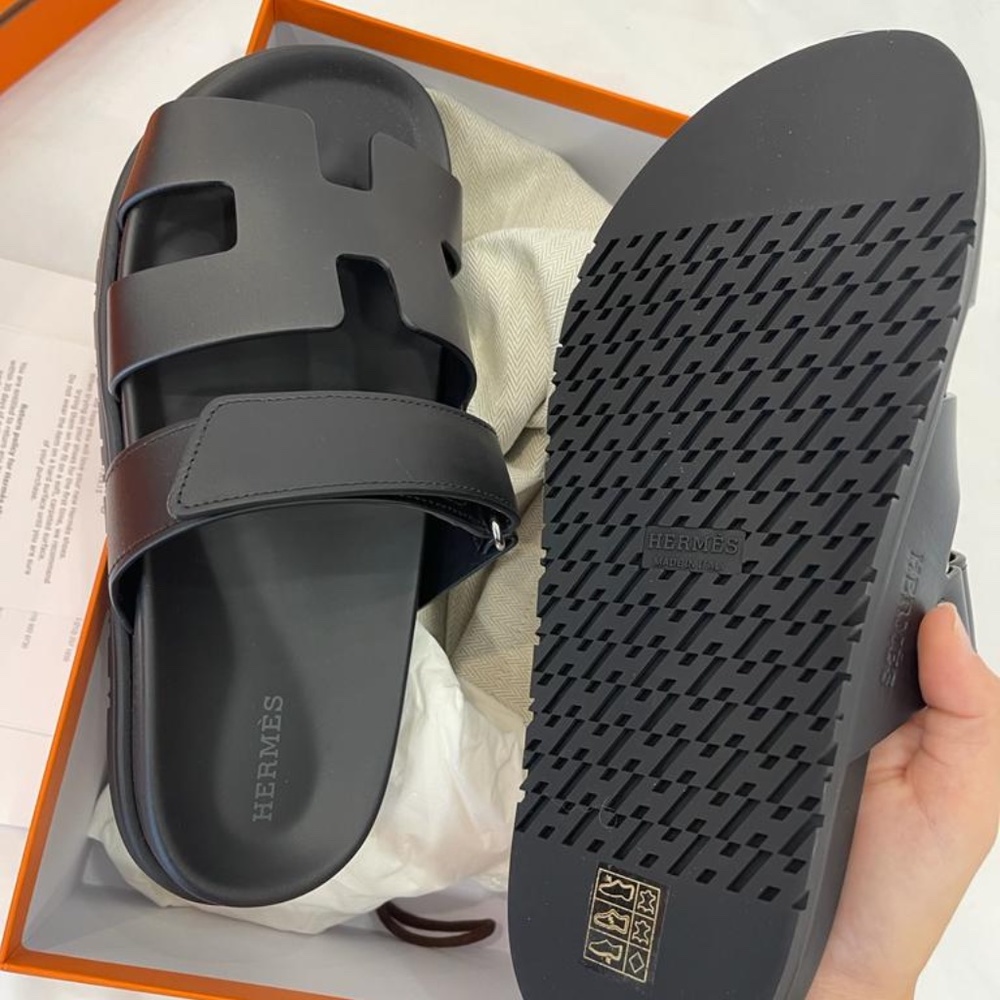 Black Hermès Sandals - Picture 2 of 2